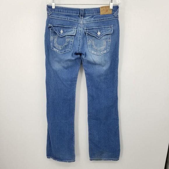True Religion Light Wash Women's Boot Cut Denim Jeans Size 29 - Picture 2 of 13